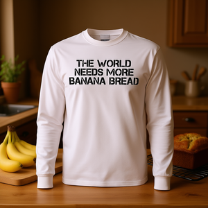 El mundo necesita más pan de plátano, camiseta de manga larga, idea de comida vegana - Product Image 3