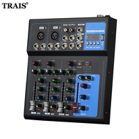 Vente directe d'usine, console de mixage audio F4 à quatre canaux, petite taille mini, pour le divertissement, microphone sans fil