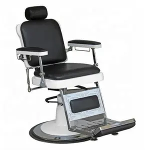 Hair salon equipment recline foldable vintage cheap barber chair with headrest