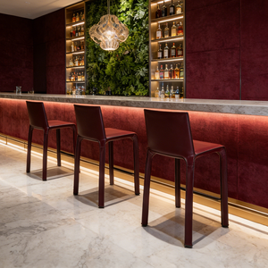 <b>Bar</b> <b>Stools</b> - Leather High Chairs for Home Kitchen Island Chic Hotel/Club Seating Commercial Dining Furniture - Product Image 6