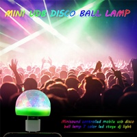Lumières led disco romantiques, mini usb, 2 pièces, pour fête à la maison, éclairage de boîte de nuit, scène, dj boules
