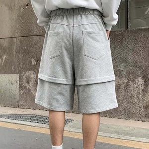 Shorts en molleton français personnalisés pour hommes, vente en gros, décontractés, avec cordon de serrage, poches, tricotés, 100% coton, style streetwear pour hommes - Product Image 3