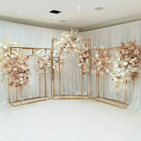 Arche de mariage carrée en métal doré, pliable, durable et écologique, marque Yingsheng, pour événements et scènes de fête - Vente en gros