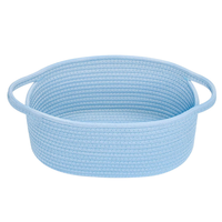 Panier de rangement portable pour couches de bébé, organisateur multifonction en corde de coton tressée avec poignée