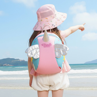 Sac à dos imperméable pour enfants en tissu Oxford, cartable mignon à motif de dessin animé, fermeture éclair, anti-perte, portable pour garçons et filles