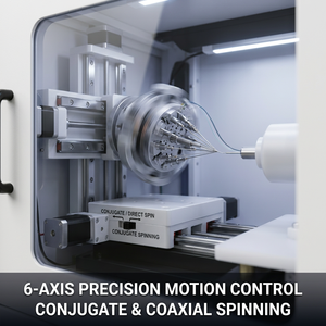 เครื่องอิเล็กโทรสปินนิ่ง SR-100 ประสิทธิภาพสูง แบบหลายช่องทาง ระบบม้วนต่อม้วน สำหรับการผลิตเส้นใยนาโนอุตสาหกรรมขนาดพิธีกรรมอย่างต่อเนื่อง - Product Image 5