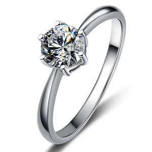 Anello Classico a Sei Punte per Donne, Elegante Gioiello da Indice alla Moda - Product Image 1