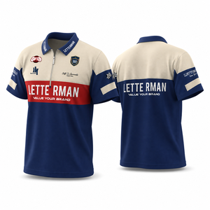 Polo de course personnalisé pour équipe de motorsport, style équipe de pit crew, vêtements de fan pour club de course, polo vintage de motorsport - Product Image 3