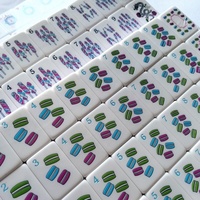 Juego de Mahjong Americano de Acrílico Blanco de Lujo Personalizado de Fábrica ODM, Diseño Floral Vintage para Té de la Tarde, Regalo para Damas, Entretenimiento