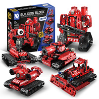Juguete Robot de Control Remoto con Programación por APP, 495 Piezas, Bloques de Construcción de Coche RC, Juguete Educativo STEM, Kit de Ingeniería de Plástico ABS