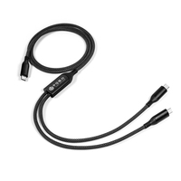Produk Terlaris 2026 Kabel USB-C ke USB-C 2-in-1 Ultra-Tahan Lama Bahan Nylon Pengisian Cepat 5A 100W Maks untuk iPhone 17