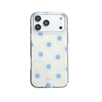 Coque de téléphone ZL116 bleue scintillante motif poisson pour iPhone 17/16 Pro Max, étui avec pendentif dessin animé pour iPhone 15/14 Plus
