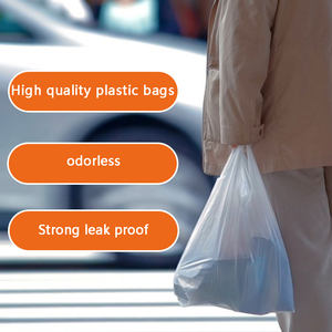 Sacs en plastique | Sacs d'épicerie blancs, Sacs à provisions en plastique avec poignées - Product Image 2