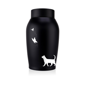 Urna Memorial Personalizada Juicepet em Aço Inoxidável com Gravação a Laser de Letras e Padrões para Cinzas de Cães e Gatos - Product Image 2
