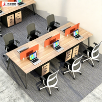 Bureau de travail JIUSHUN, simple, moderne, rectangulaire, en bois, écologique, avec cloison modulaire, pour ordinateur