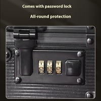 Mallette de luxe en aluminium pour 10 montres avec serrure à combinaison, fenêtre en verre, compartiments multi-tailles (1/12/24), coffre-fort de sécurité 2026