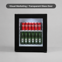 Mini réfrigérateur électrique portable silencieux de 30 litres, porte en verre, absorption thermique silencieuse, mini bar pour camping-car et hôtel