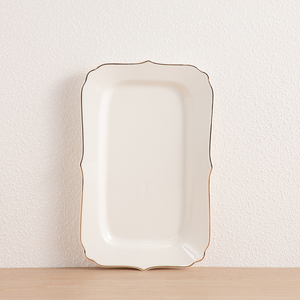 Service de vaisselle en porcelaine blanche premium avec bord doré, impression de logo personnalisée, boîte cadeau, vaisselle pour cadeau d'entreprise, supermarché, hôtel - Product Image 3