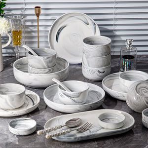Manufacturer Wholesale Customizable Grey Stoneware Dinnerware <b>Set</b> Modern Minimalist Nordic Style Eco-Friendly Oven Safe - Product Image 2