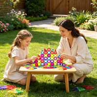 Offre Spéciale : Ensemble de 68 Mini Tuiles Magnétiques Colorées pour Fenêtre, Blocs de Construction 3D DIY en ABS, Jouet Éducatif STEM pour Enfants, Idéal pour le Jeu en Intérieur