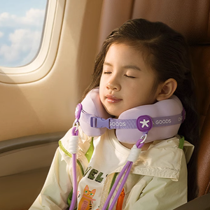 Bantal Pesawat Bentuk U dari Busa Memori yang Nyaman, Penyangga Leher dan Kepala, Bantal Leher Portabel untuk Perjalanan, untuk Anak Laki-laki dan Perempuan - Product Image 1