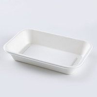 Boîte à lunch en papier de bagasse de canne à sucre jetable biodégradable de 680ml avec insert en bambou maintenant disponible sur le marché des Émirats arabes unis