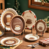 Assiettes en carton blanc jetables - Écologiques, couleur personnalisée et compatibles lave-vaisselle pour pique-niques et fêtes