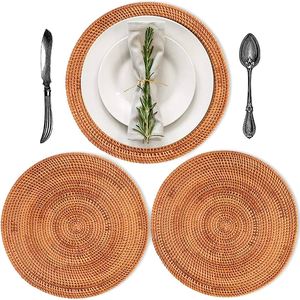 Juego de posavasos de ratán redondo hecho a mano ecológico, posavasos de alta calidad para taza de té al por mayor en Vietnam - Product Image 4