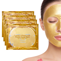 Mascarillas Faciales de Colágeno para el Cuidado de la Piel, Reafirmantes, Hidratantes y Nutritivas, Cuidado de la Piel Coreano, Mascarilla de Lámina con Ampolla de Oro de 24K