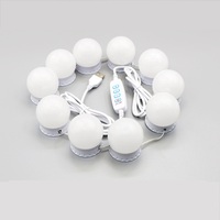 Miroir de maquillage moderne tricolore à DEL avec ampoule à remplissage frontal Lampe à remplissage frontal à DEL IP44