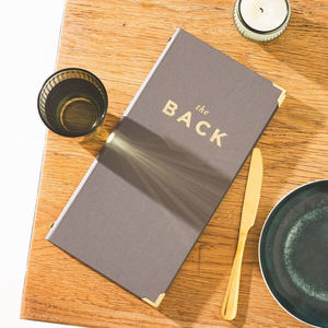 Porta Menús de Lino de Alta Calidad con Cordón Elástico, Funda para Menús de Restaurante - Product Image 1