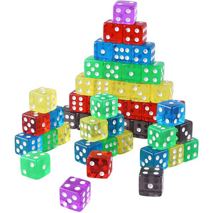 Dés polyédriques DESKJOY D6, modèle 16 mm en acrylique pour jeux de société adultes, RPG, DND, avec coins arrondis, forme carrée, origine Zhejiang - Product Image 1