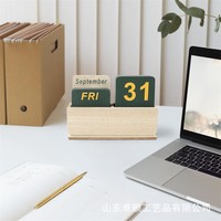 Support de calendrier de bureau en bois ornement plaque en bois décoration support de calendrier de bureau créatif