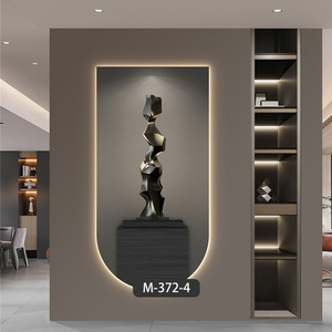 Luce di lusso portico LED luce decorazione per la casa in <span class=keywords><strong>bianco</strong></span> <span class=keywords><strong>e</strong></span> <span class=keywords><strong>nero</strong></span> <span class=keywords><strong>grigio</strong></span> geometrico astratto pittura murale <span class=keywords><strong>e</strong></span> arte della parete - Product Image 2