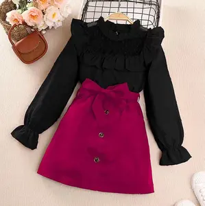 Apparel Stock 6 8 10 12 Years Old Kids Skirt and Blouse Teenager Teen Big Children Clothes Girls 7-8 Teenage Girls Clothing Sets