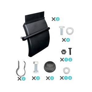 Nouveau garde-boue en plastique polyéthylène noir <span class=keywords><strong>Pino</strong></span> 24" x 29" avec kit de support tubulaire pour Kenworth pour Peterbilt - Product Image 6