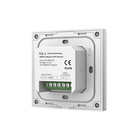 Skydance 512 DMX Panel maestro RF2.4G AC Interruptor remoto táctil de pared Atenuador de un solo color Controlador remoto de brillo de 4 zonas