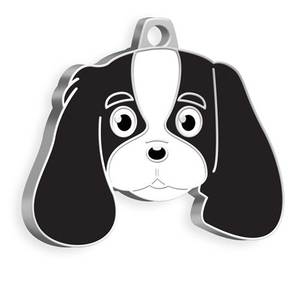 Placa de Identificación para Perro Cavalier King Black, Colgante para Collar de Mascotas - Product Image 1