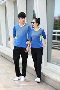 Set di Abbigliamento per Badminton Autunno-Inverno a Maniche Lunghe, Vendita all'Ingrosso, Tuta Sportiva Casual con Scollo a V per <span class=keywords><strong>Uomo</strong></span> e Donna in Poliestere - Product Image 6