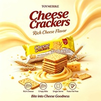 Vente en gros de craquelins au fromage et à la noix de coco de 200 g, biscuits croustillants cuits, sans graisses trans, étiquette privée OEM disponible