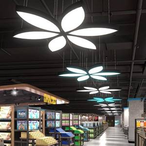 Moderno nero ferro LED plafoniera IP65 sospensione pendente e lampadari per ufficio e centro commerciale lampada a sospensione - Product Image 1