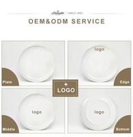 Assiette de Table en Céramique Porcelaine Blanche Ronde Personnalisée Pas Chère en Gros pour Restaurant, Hôtel, Cuisine, Mariage