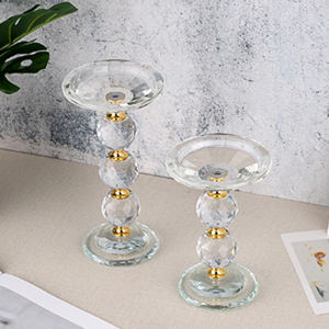 JY Crystal Glass Pillar Candlestick <strong>Holders</strong> Votive Candle <strong>Holder</strong> Set Glass <strong>Tea</strong> <strong>Light</strong> Candle <strong>Holders</strong> - Product Image 2