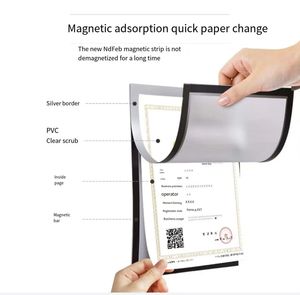 Cadre photo magnétique souple en PVC, autocollant <span class=keywords><strong>mural</strong></span> imperméable, aimant puissant, taille personnalisée / A4 / A5, vente en gros - Product Image 1