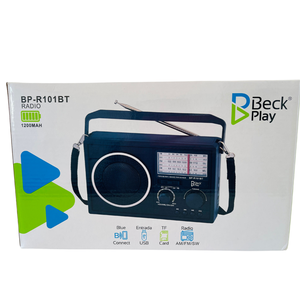 Radio <span class=keywords><strong>BECK</strong></span> PLAY BP-R101BT de 3 Bandas AM FM SW, Radio Portátil Recargable con Altavoz Integrado - Product Image 6