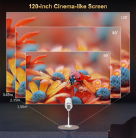 Mini projecteur LED portable X9 Pro 500 ANSI Lumens 1080P HDR10 compatible 4K, 60-120 pouces, Android WiFi, Stéréo HIFI