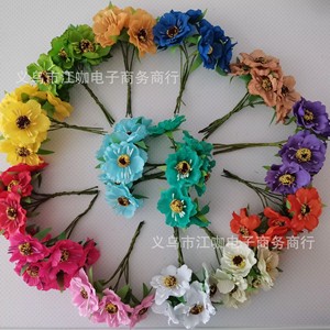 Bouquet de fleurs artificielles en soie Jiangka E-commerce, moins de 10 cm, pour décoration de couronnes florales - Product Image 1