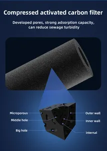 活性炭ブロック付きユニバーサル10インチ活性炭ブロックフィルターカートリッジココナッツシェル水フィルター