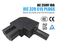 LANZMFG LZ-14-T2R 10A 250V Enchufe Industrial de 1 Salida con Entrada Lateral Hembra de Latón/Cobre/Nylon, Terminal de Tornillo Reutilizable