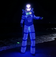 LiqVis Vêtements lumineux LED professionnels rechargeables et personnalisables pour robot marcheur sur échasses, pour spectacles, fêtes et festivals